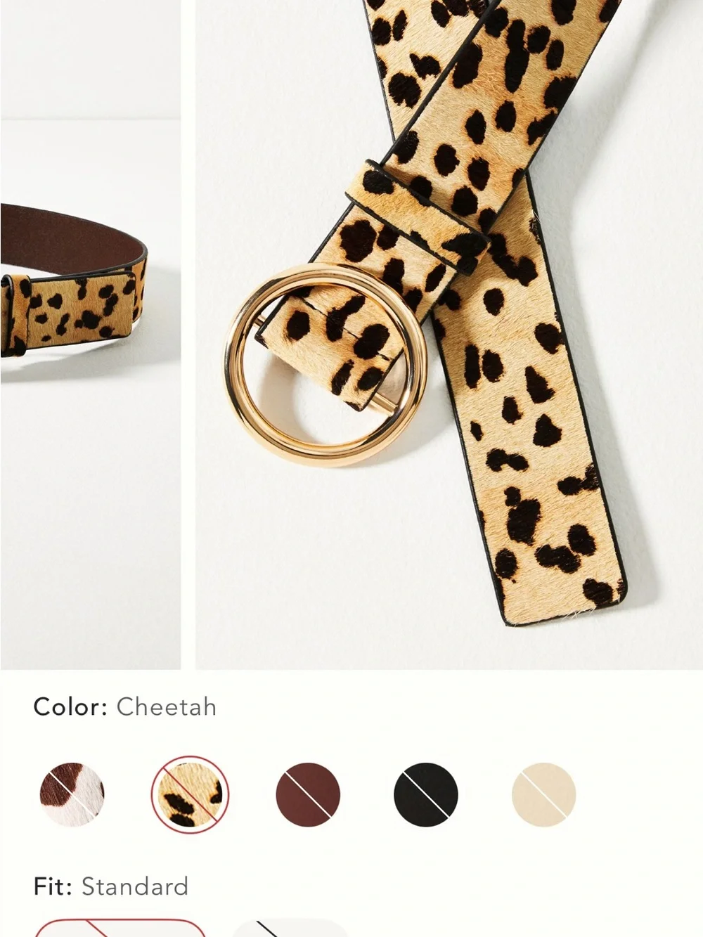 Anthropologie belt leopard